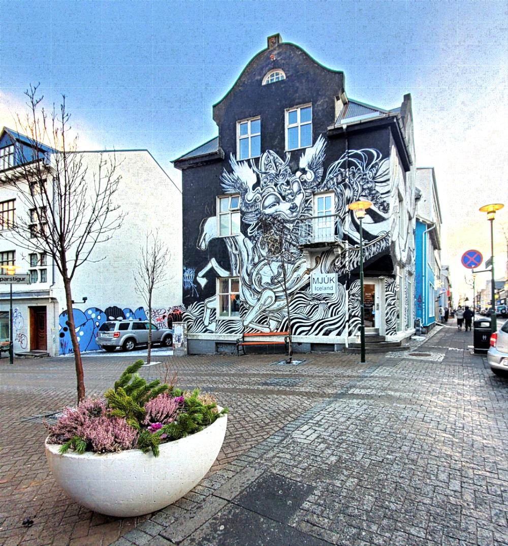 Iceland urban scene