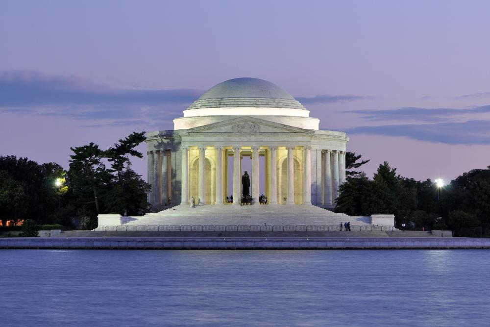 Jefferson Memorial at dusk